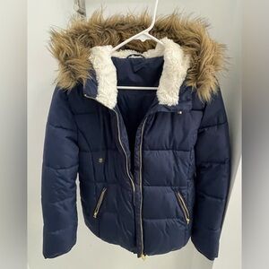 Navy Blue Puffer Women’s Jacket